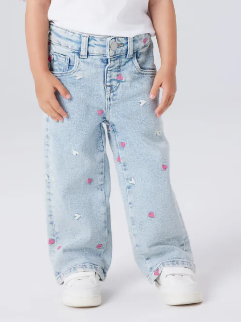 Hovedbilde Name it Rose Wide Emb jeans til jente