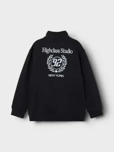 Name It Nakob halfzip genser - black