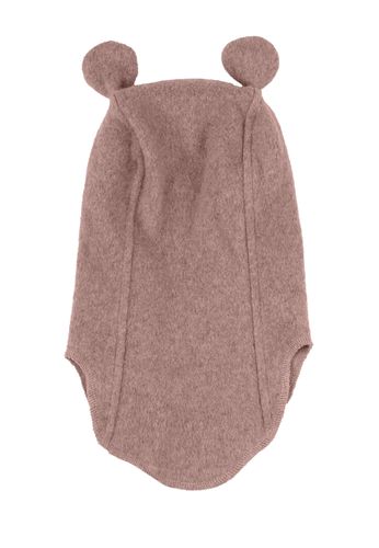 Mikk-Line Bomullsfleece balaclava - burlwood melange