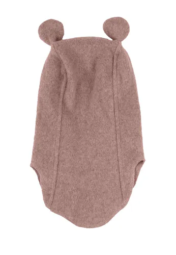 Mikk-Line Bomullsfleece balaclava - burlwood melange