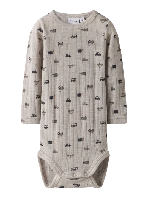 Hovedbilde Name It Wang ullbody til baby small cars AOP - ...