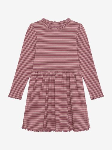 Minymo Stripe kjole til barn - nostalgia rose