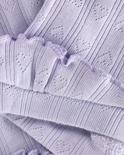 En Fant Pointelle legging til baby - purple heather
