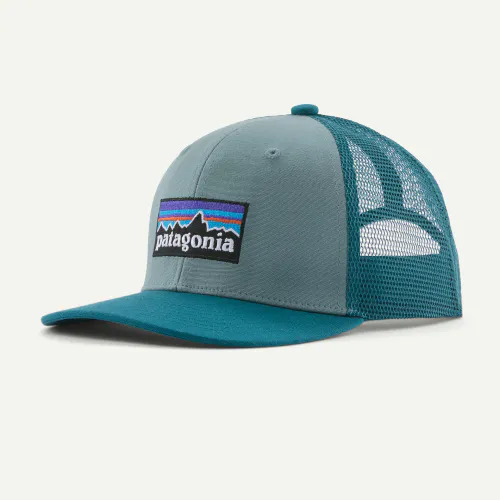 Patagonia Kids' Trucker Hat, P-6 Logo: Blue Sage