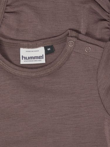 Hummel Mini ull rib body - twilight mauve
