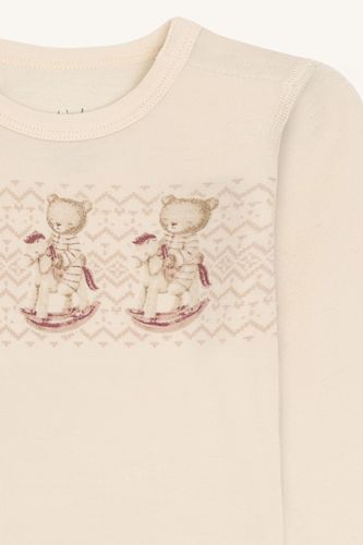 Hust & Claire Baloo Teddy ull/bambus body - off white