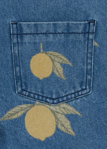 Konges Sløjd Magot kort snekkerbukse til barn - lemon denim