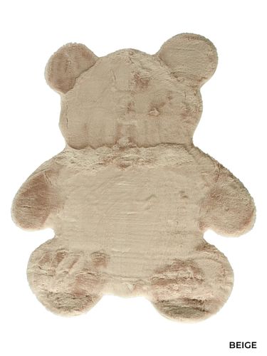 Teppe til barnerom - bjørn i myk teddy (100x85 cm)