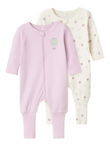 Name It Dots 2-pk pysjamas - jet stream