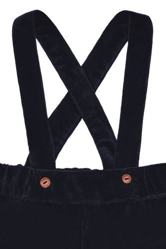 Hust & Claire Hanibal Selebukse i velour til baby - more navy