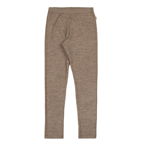 Joha ull/silke melange kids leggings - beige 