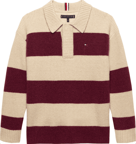 Tommy Hilfiger ull rugby genser - rich cherry