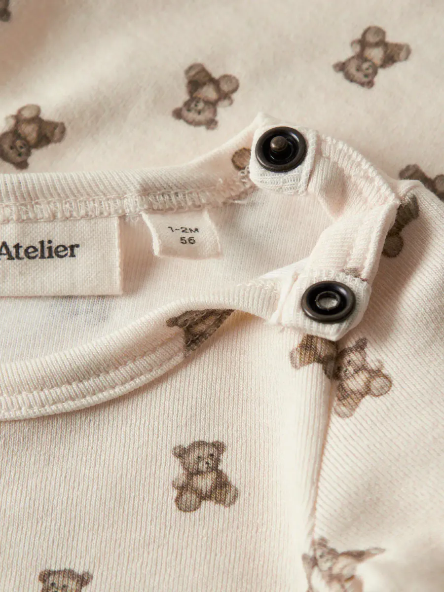 Lil'Atelier Gayo Teddybear slim body til baby - turtledove