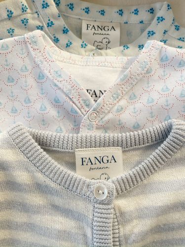 Fanga Fontana Venti Strikkejakke til baby - gray dawn
