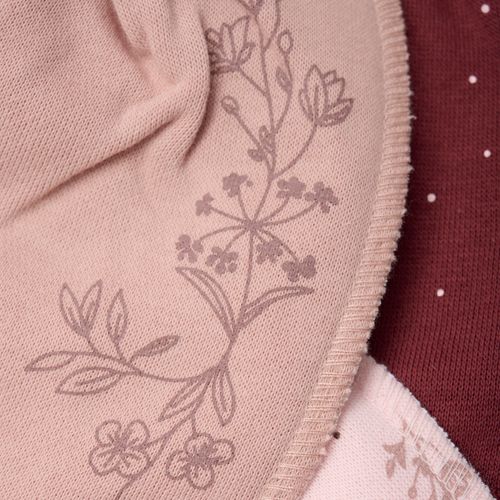 Pippi 3-pk smekkeskjerf til baby - new maroon