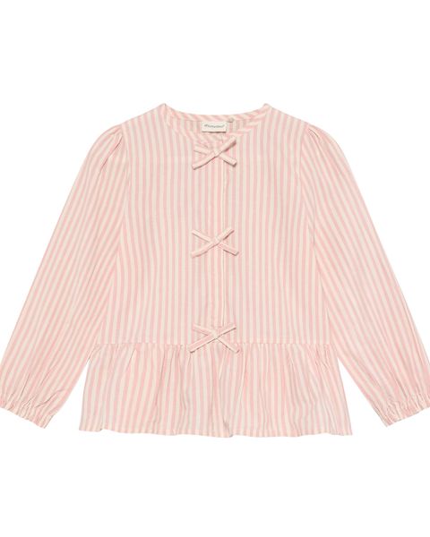 Hovedbilde Minymo Skjorte med sløyfer til barn - silver pink