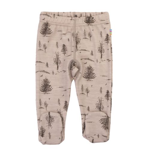 Joha Forest ull/bambus leggings med fot - beige