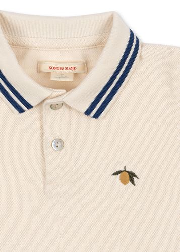 Konges Sløjd Florian langermet poloskjorte til barn - antique white