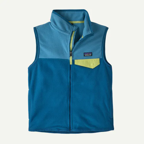 Patagonia Kids’ Micro D™ Snap-T® Fleece Vest, Aquatic Blue