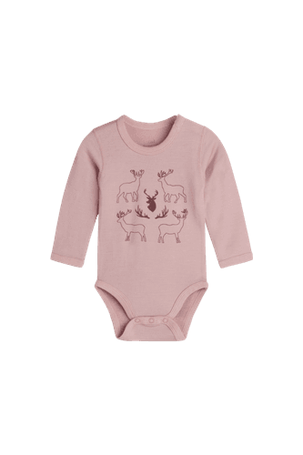 Hust & Claire Baloo Deer ull/bambus body - dusty rose