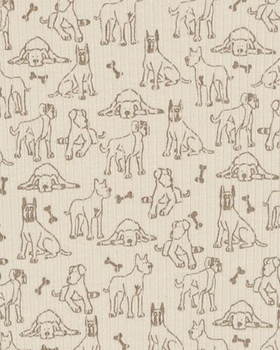 Minymo Dogs ribbet body til baby - white swan