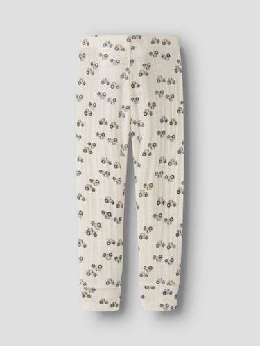 Name It Wang Tractor ull leggings til barn - coconut milk AOP