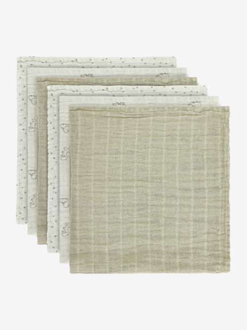Hovedbilde Pippi 6-pk muslinkluter - dried sage