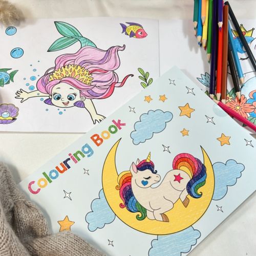 Fargeleggingsbok - unicorn og prinsesser