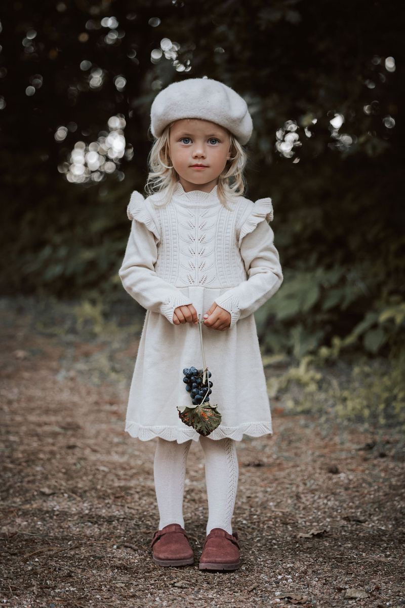 Fliink Alilly strikkekjole til barn - sandshell