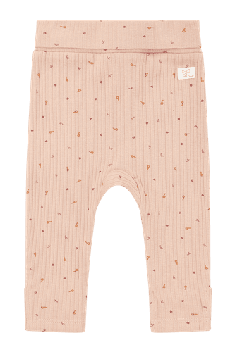 Hust & Claire Luca Letter AOP leggings til baby - rugby tan