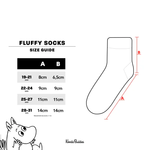 Moomin Fluffy Sokker til barn, Rosa