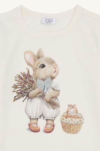 Hust & Claire Alma Sweet Bunny genser til barn - sugar