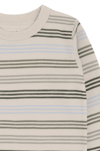 Hust & Claire Abba 3 Stripes ull/bambus trøye til barn - french oak