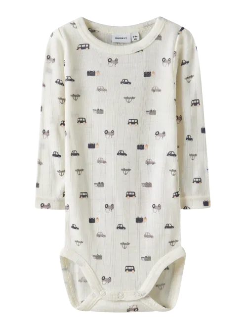 Hovedbilde Name It Wang ullbody til baby small cars AOP - ...