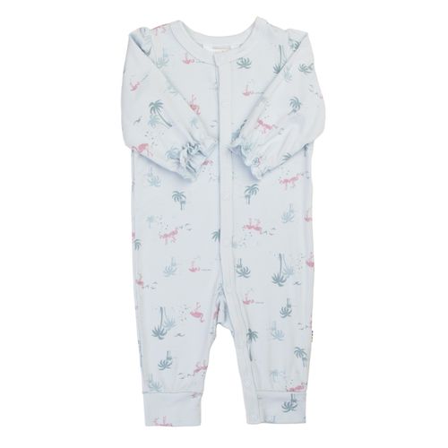 Joha Flamingo bambus heldress pysjamas - lyseblå