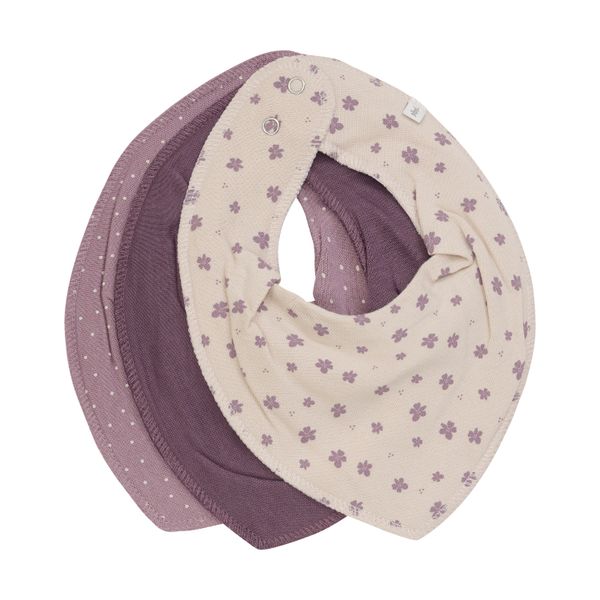 Hovedbilde Pippi 3-pk smekkeskjerf til baby - elderberry