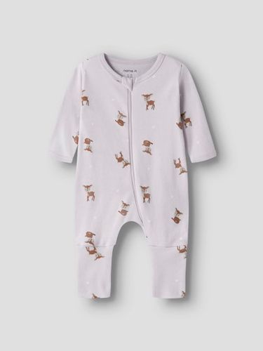 Name It 2-pk Deer pysjamas med glidelås til baby - lilac marble