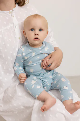 MarMar Moomin Benedicte body til baby - Blue Moomin